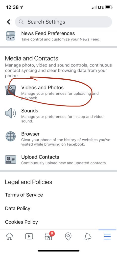instructions on how to fix blurry photos on facebook by turning on upload hd option in settings